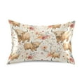 thumbnail image 1 of Ryvnso Satin Pillowcase Cute Highland Cows Pillow Cases Standard Size 26x20in, 1 of 6