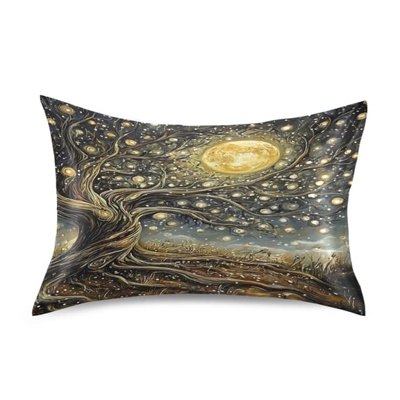 Ryvnso Satin Pillowcase Dream Tree Pillow Cases Standard Size 26x20in