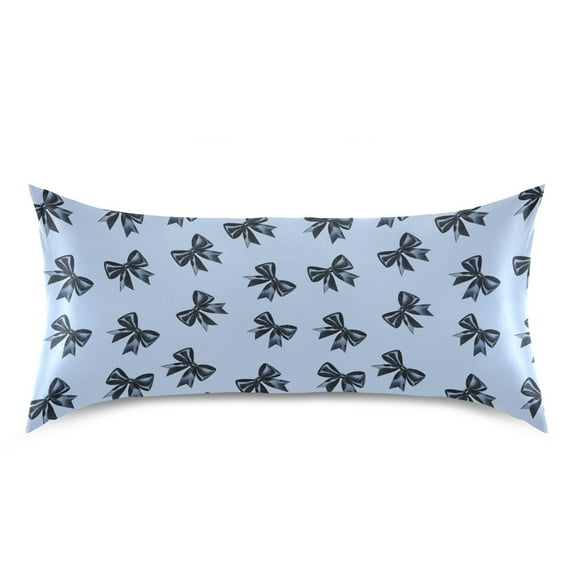 Ryvnso Satin Pillowcase Glitter Bow Pillow Cases Standard Size 40x20in