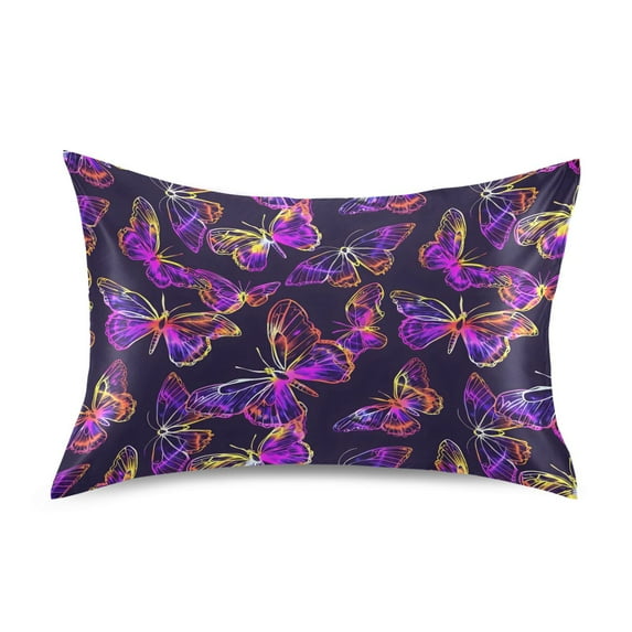 Ryvnso Satin Pillowcase Magic Butterfly Pillow Cases Standard Size 30x20in