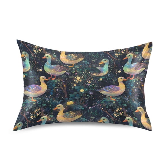 Ryvnso Satin Pillowcase Magic Cute Duck Pillow Cases Standard Size 30x20in