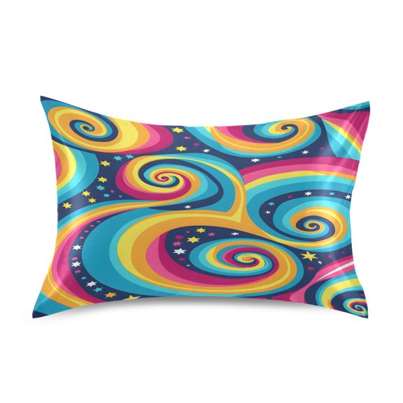 Ryvnso Satin Pillowcase Magic Swirl Star Pillow Cases Standard Size 30x20in