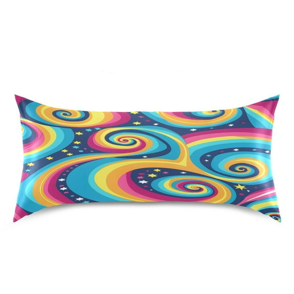 Ryvnso Satin Pillowcase Magic Swirl Star Pillow Cases Standard Size 40x20in