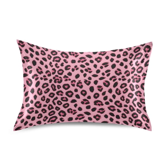 Ryvnso Satin Pillowcase Pink Leopard Pillow Cases Standard Size 26x20in