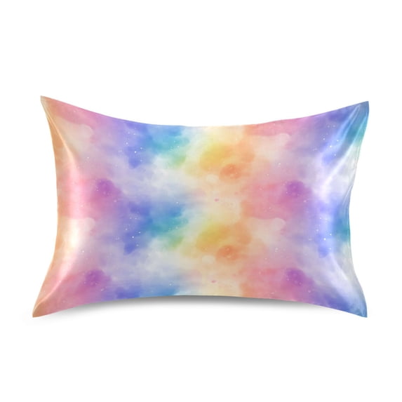 Ryvnso Satin Pillowcase Rainbow Tie Dye-a2 Pillow Cases Standard Size 26x20in