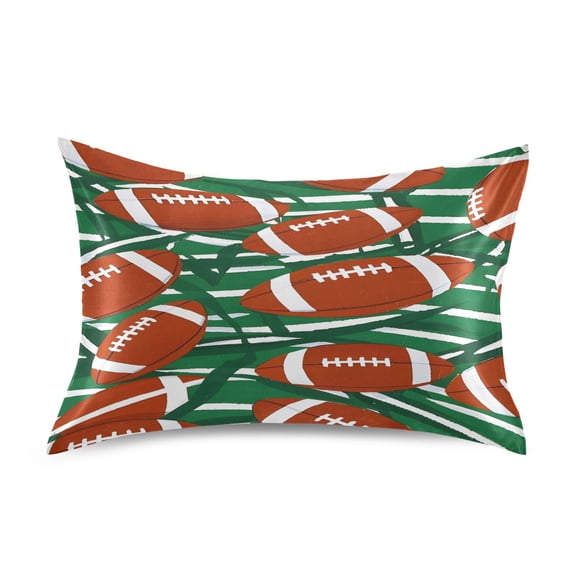 Ryvnso Satin Pillowcase Rugby Balls Football Pillow Cases Standard Size 26x20in