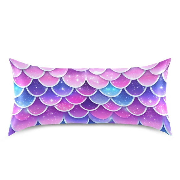Ryvnso Satin Pillowcase Sparkling Mermaid Scales Pillow Cases Standard Size 40x20in