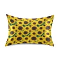 thumbnail image 1 of Ryvnso Satin Pillowcase Sunflower Pattern Pillow Cases Standard Size 26x20in, 1 of 6