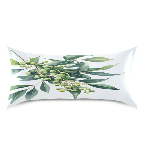 Ryvnso Satin Pillowcase Watercolour Flower Pillow Cases Standard Size 40x20in