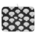 thumbnail image 1 of Ryvnso Seashells Dish Drying Mat for Kitchen Countertop 16x18 Small Dish Pad Drainer Rack Dish Sink Mats, 1 of 7
