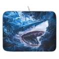 thumbnail image 1 of Ryvnso Shark in Ocean Dish Drying Mat for Kitchen Countertop 18x24 Large Dish Pad Drainer Rack Dish Sink Mats, 1 of 7