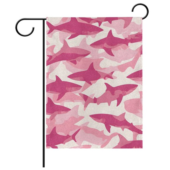 Ryvnso Sharks Pattern Garden Flag 28x40 Inch Double Sided Seasonal Yard Decoration
