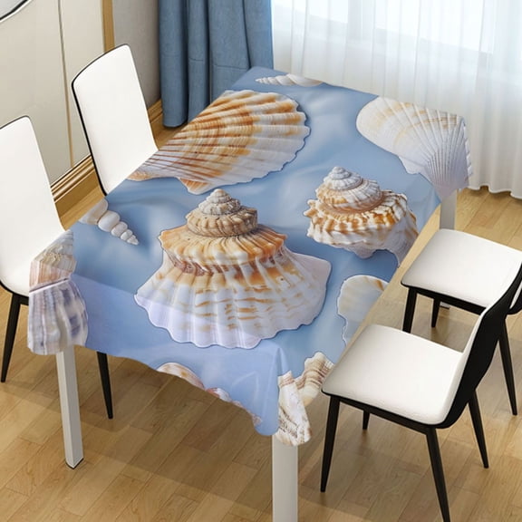 Ryvnso Shell Conch Rectangle Table Cloth Tablecover Dinning Tablecloth 54"x54"