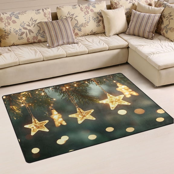 Ryvnso Shiney Star Area Floor Mat Non-Slip Carpet Soft Rugs Doormats 31" x 20"