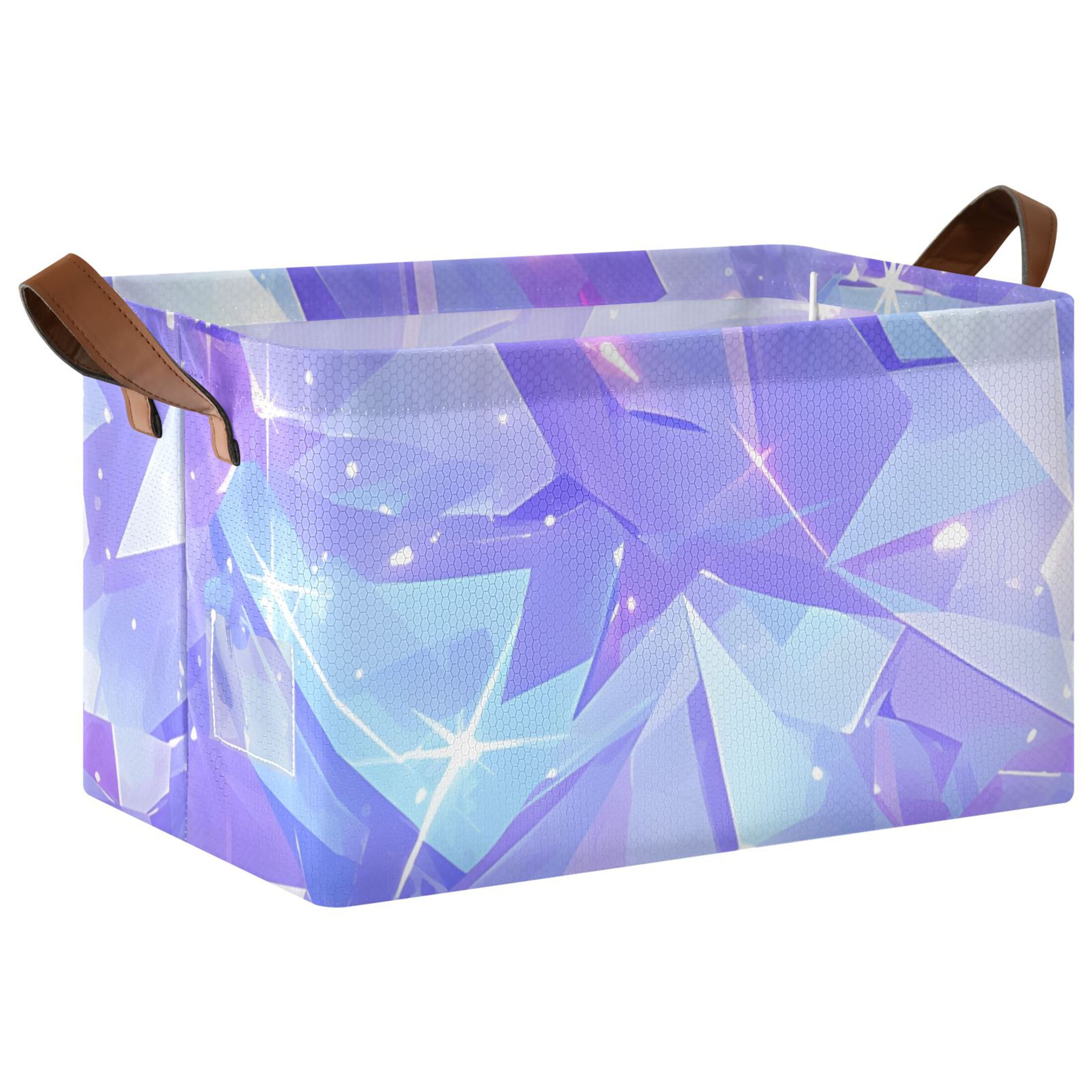 Ryvnso Shiny Geometric Shape Print Storage Bins Large Basket Foldable ...