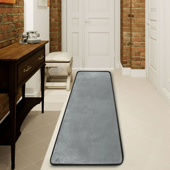 Ryvnso Silver Hallway Runner Rugs Floor Carpet Non Slip Entryway Mat 2' x 6'