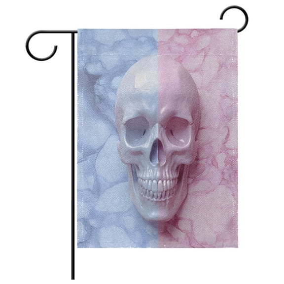 Ryvnso Skeleton Abstract Pattern Garden Flag 12x18 Inch Double Sided Seasonal Yard Decoration
