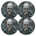 thumbnail image 1 of Ryvnso Skull and Tree Round Plate Mats Dining Table Placemat Set of 4 for Holiday Decoration, 1 of 7