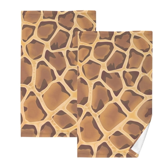 Ryvnso Snake Animal Skin Cotton Hand Towels Sets Face Towel 2 PCs Bathroom Decorative