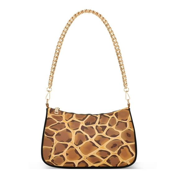 Ryvnso Snake Animal Skin Womens Chain Shoulder Bag Tote Handbags Clutch Hobo Purse with Zipper for Travel