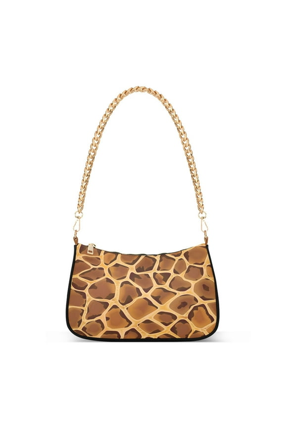 Snake Animal Skin Womens Chain Shoulder Bag Tote Handbags Clutch Hobo Purse with Zipper for Travel