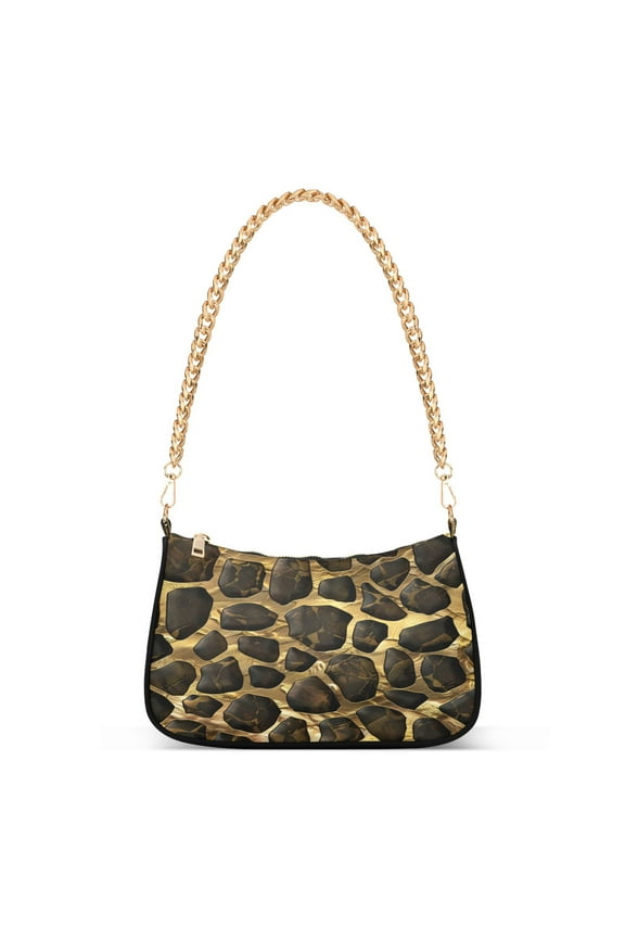 Snakes Print Womens Chain Shoulder Bag Tote Handbags Clutch Hobo Purse with Zipper for Travel
