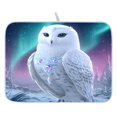 thumbnail image 1 of Ryvnso Snow Owl at Night Dish Drying Mat for Kitchen Countertop 16x18 Small Dish Pad Drainer Rack Dish Sink Mats, 1 of 7