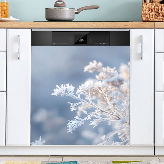 Ryvnso Snowflake in Winter Dishwasher Magnetic Refrigerator Magnet Cover Kitchen Home Decorative 23"x26"