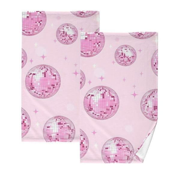 Ryvnso Sparkling Disco Balls-a1 Cotton Hand Towels Sets Face Towel 2 PCs Bathroom Decorative