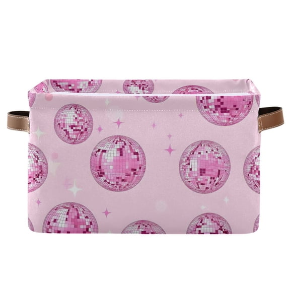 Ryvnso Sparkling Disco Balls-a1 Storage Basket Large Bin Foldable Boxes Toys Organizer 14.2x10.2x8.3in 1 PC