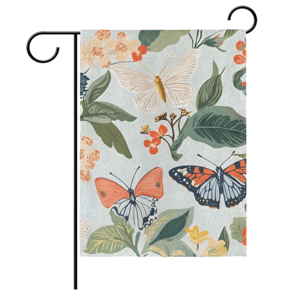 Ryvnso Spring Butterflies Floral-a5 Garden Flag 12x18 Inch Double Sided Seasonal Yard Decoration