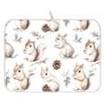 thumbnail image 1 of Ryvnso Squirrels Cute Dish Drying Mat for Kitchen Countertop 18x24 Large Dish Pad Drainer Rack Dish Sink Mats, 1 of 7