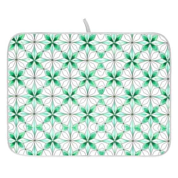 Ryvnso St Patrick Artistic Clover Dish Drying Mat for Kitchen Countertop 16x18 Small Dish Pad Drainer Rack Dish Sink Mats