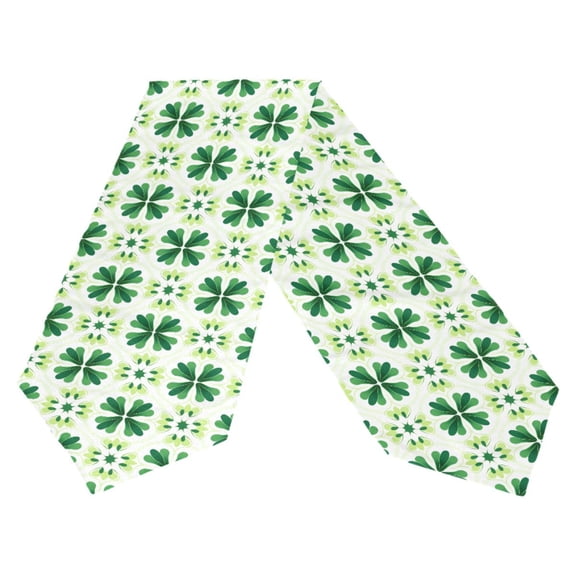 Ryvnso St Patrick Clover Pattern Table Runner Tablecloth Home Decoration 13 x 70 inches