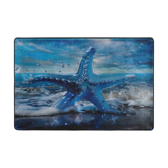 Ryvnso Star Fish on Beach Area Floor Mats Large Nursery Rugs Non-Slip Carpets Doormat 36" x 24"