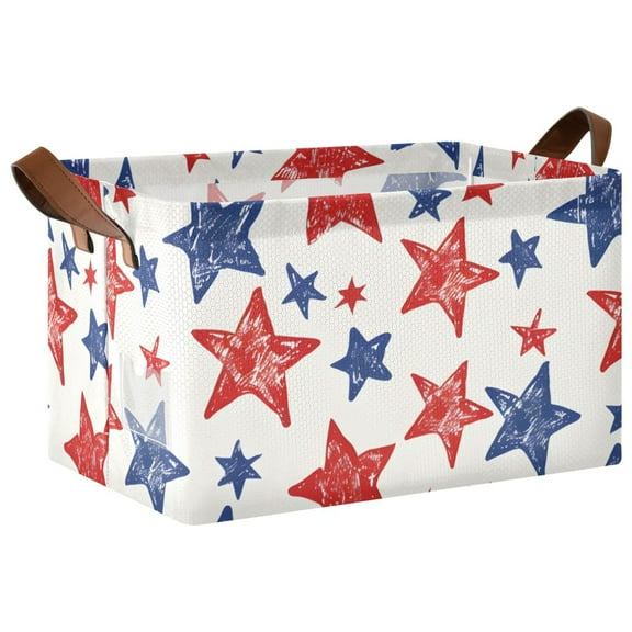 Ryvnso Star Storage Bins Large Basket Foldable Cube Toys Organizer with Handles 1 PC