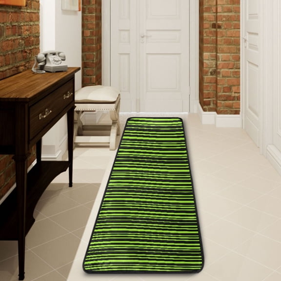 Ryvnso Stripes Hallway Runner Rugs Floor Carpet Non Slip Entryway Mat 2' x 6'