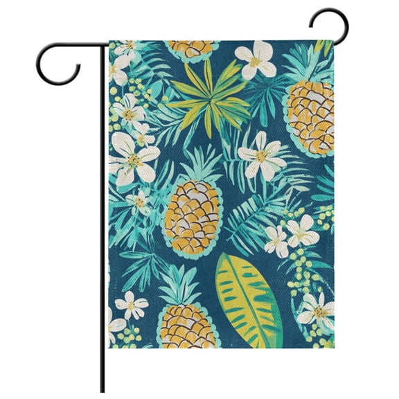 Ryvnso Summer Pineapple Garden Flag 12x18 Inch Double Sided Seasonal Yard Decoration