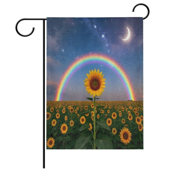 Ryvnso Sunflower View Garden Flag 12x18 Inch Double Sided Seasonal Yard Decoration