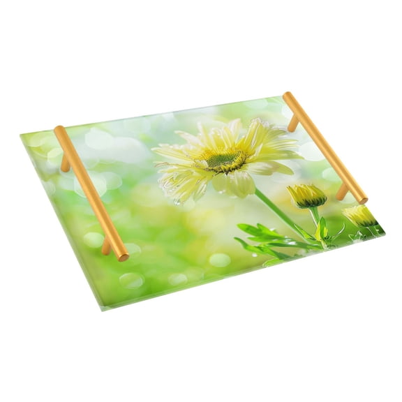 Ryvnso Sunflower in Sunshine Bathroom Tray Vanity Countertop Trays Acrylic Organizer