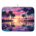 thumbnail image 1 of Ryvnso Sunset Landscape Dish Drying Mat for Kitchen Countertop 18x24 Large Dish Pad Drainer Rack Dish Sink Mats, 1 of 7