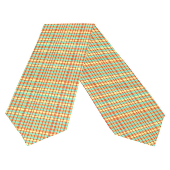 Ryvnso Teal Checkered Table Runner Tablecloth Home Decoration 13 x 70 inches