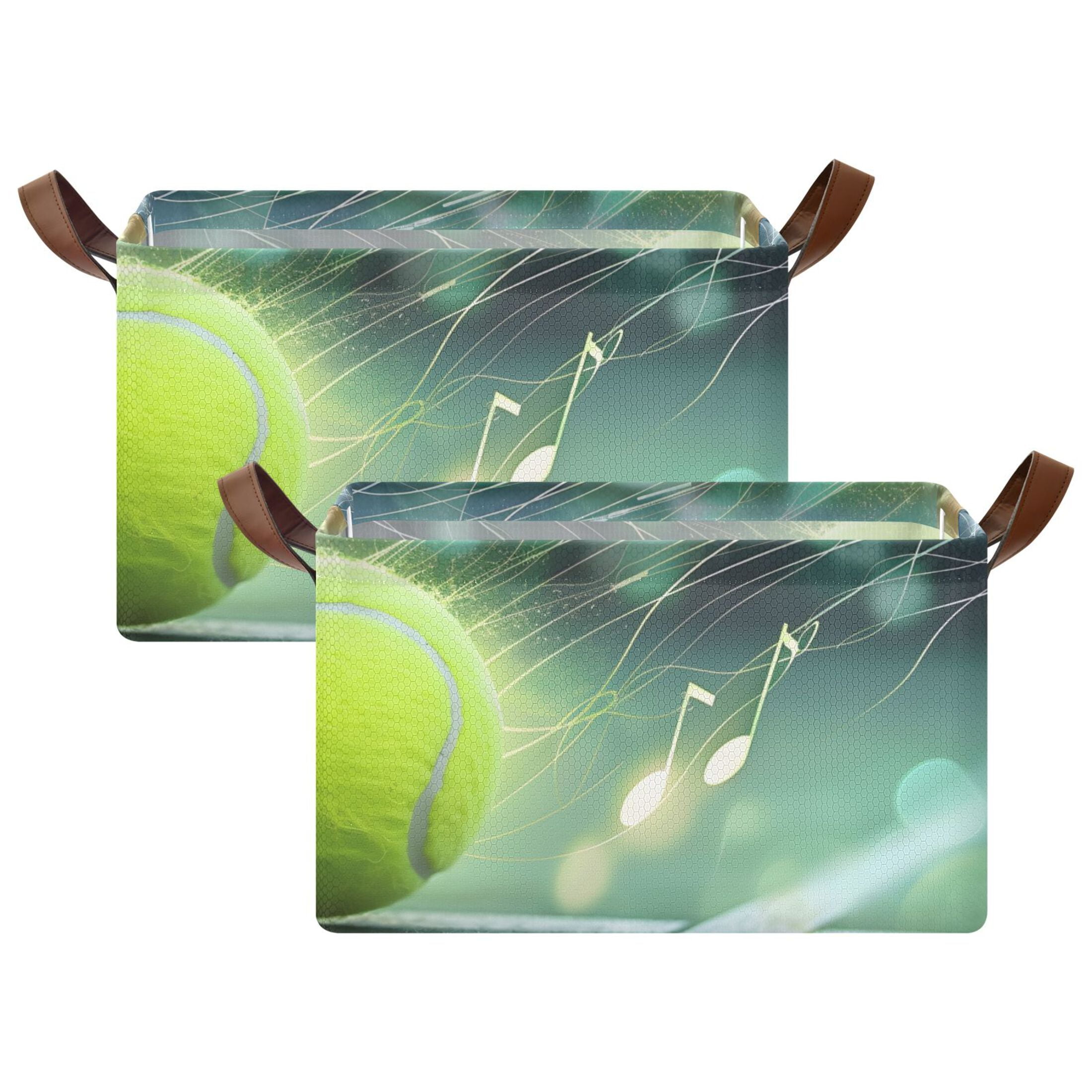 Ryvnso Tennis Ball Notes Storage Bins Large Basket Foldable Cube Toys ...