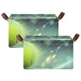 thumbnail image 1 of Ryvnso Tennis Ball Notes Storage Bins Large Basket Foldable Cube Toys Organizer with Handles 2 PCs, 1 of 8