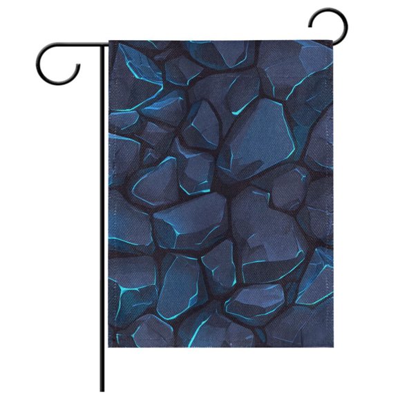 Ryvnso Texture Cartoon Stones Pattern Garden Flag 12x18 Inch Double Sided Seasonal Yard Decoration