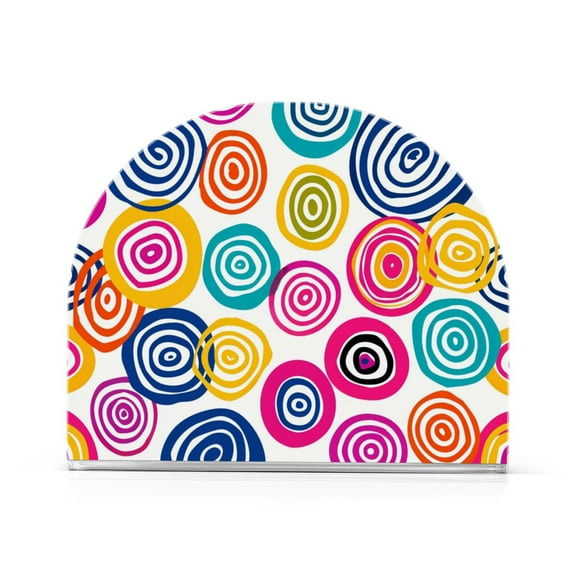 Ryvnso Texture Circle Acrylic Napkin Holder Table Kitchen Paper Tissue Organization 1 Pack