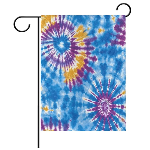 Ryvnso Tie Dye Garden Flag 12x18 Inch Double Sided Seasonal Yard Decoration