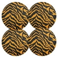 thumbnail image 1 of Ryvnso Tiger Print Background Round Plate Mats Dining Table Placemat Set of 4 for Holiday Decoration, 1 of 7