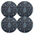 thumbnail image 1 of Ryvnso Tree Christmas Star Round Plate Mats Dining Table Placemat Set of 4 for Holiday Decoration, 1 of 7