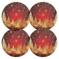 thumbnail image 1 of Ryvnso Trees Christmas Round Plate Mats Dining Table Placemat Set of 4 for Holiday Decoration, 1 of 7